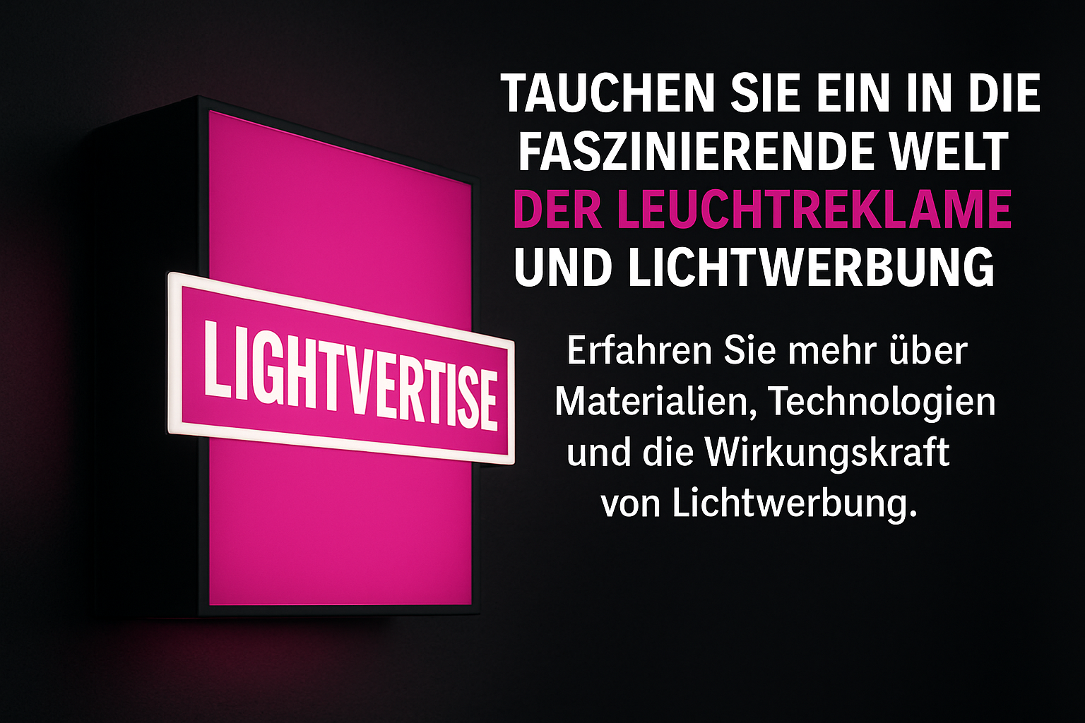 Was bedeutet Leuchtreklame?